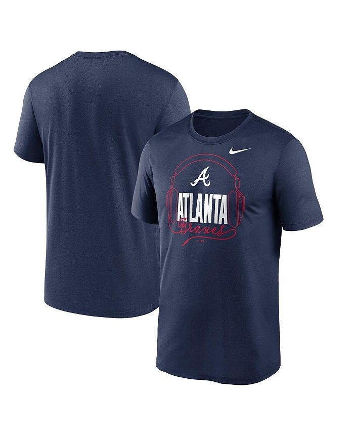 

Мужская темно-синяя футболка с наушниками Atlanta Braves Hometown Legend Performance Nike, синий