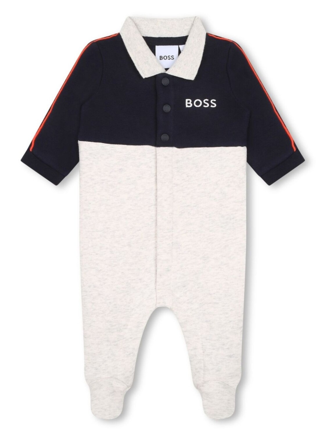 

BOSS Kidswear пижама с вышитым логотипом, серый