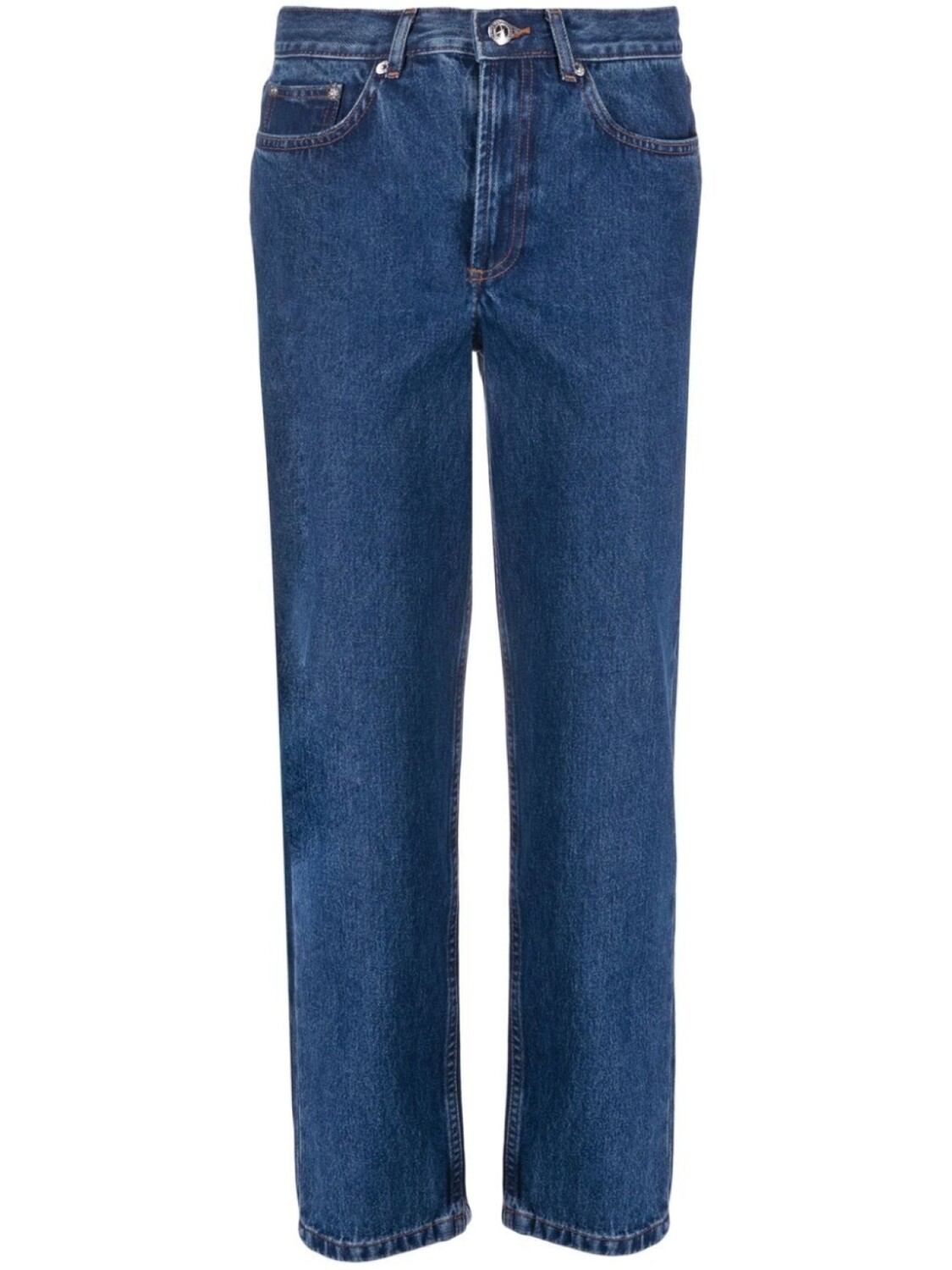

A.P.C. укороченные джинсы прямого кроя, синий