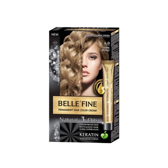 цена Краска для волос Tinte Capilar Keratin Bellefine, 6.0 Rubio Oscuro