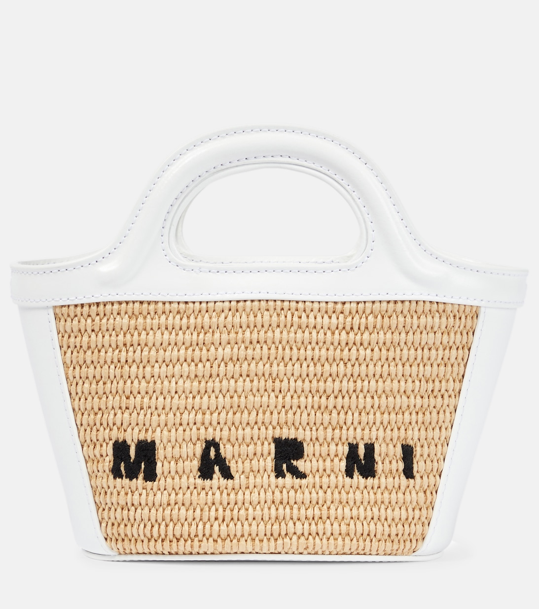 Сумка-тоут Tropicalia Summer из рафии Marni, нейтральный маленькая оранжевая сумка мешок tropicalia marni