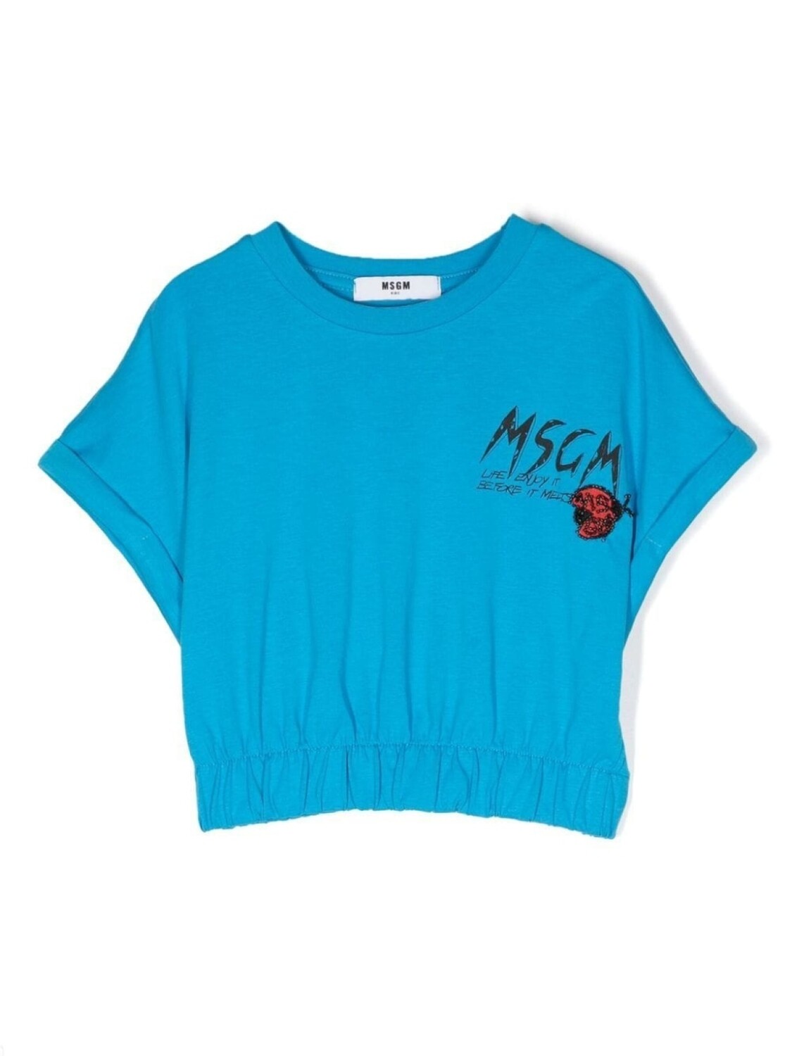 

MSGM Kids футболка с логотипом, синий