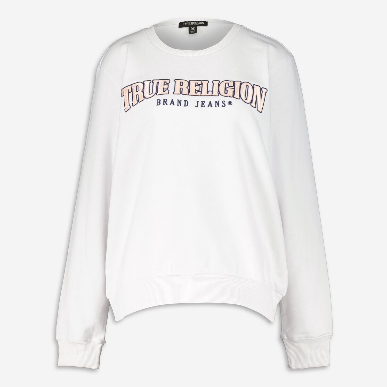 

Белый свитшот с вышитым логотипом True Religion