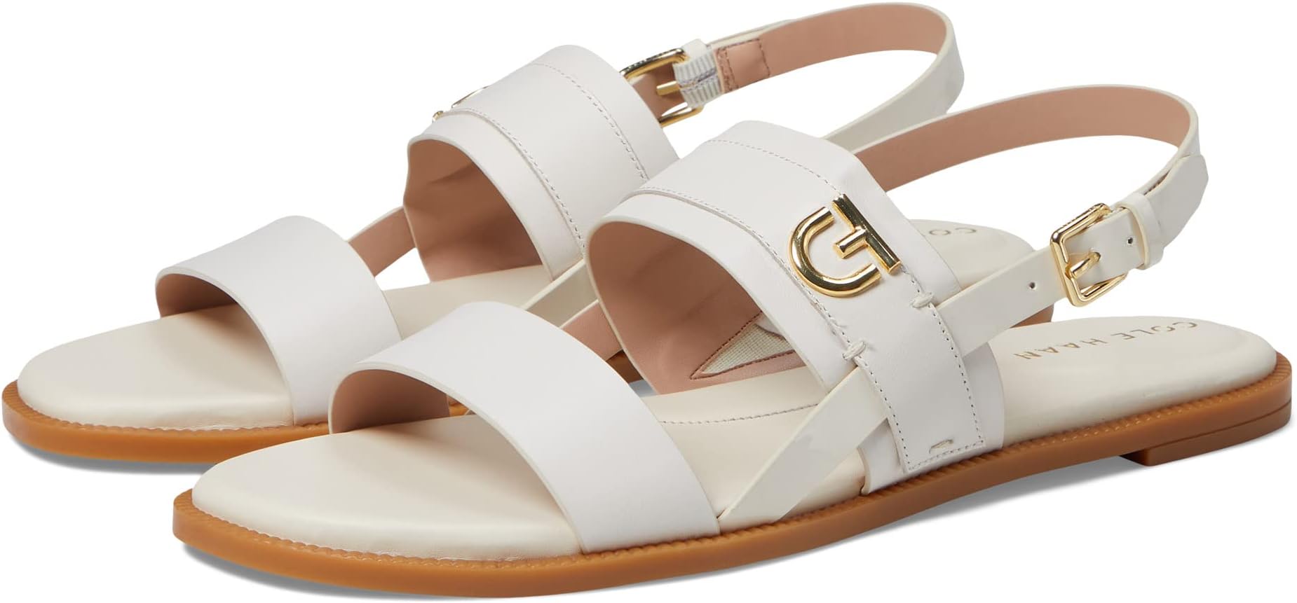 

Сандалии на плоской подошве Charlotte Flat Sandal Cole Haan, цвет Ivory Leather