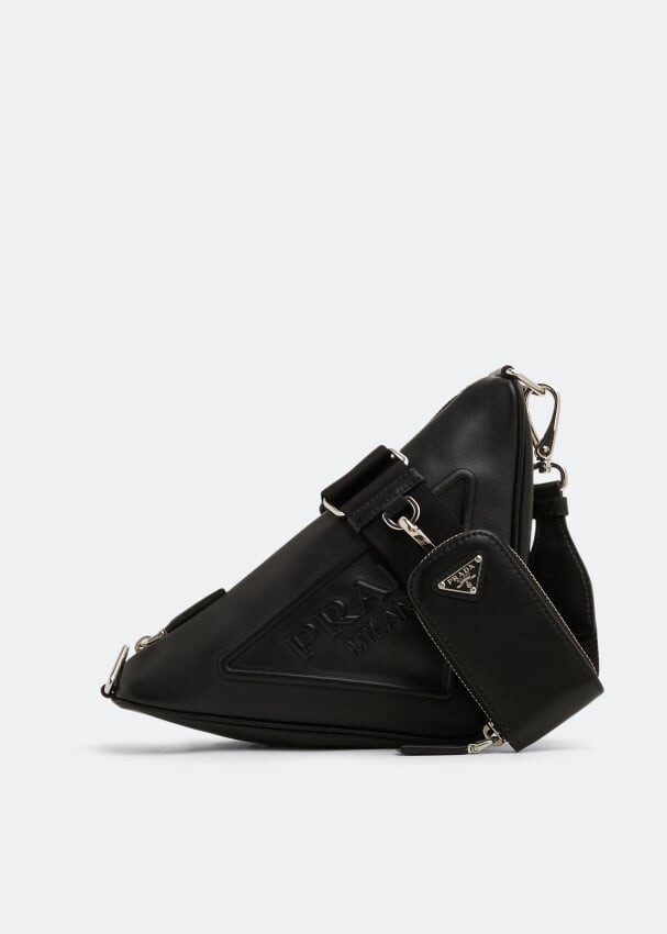 

Сумка через плечо Prada Triangle Leather, черный