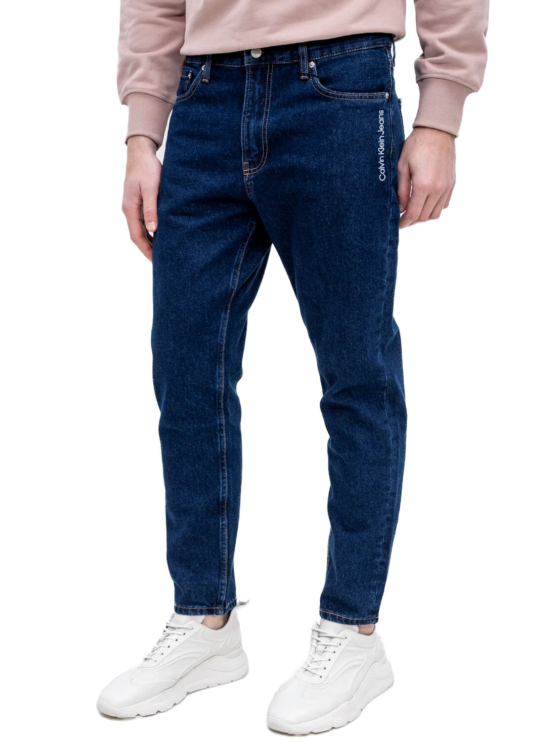 

Узкие зауженные джинсы Calvin Klein Dad, темно-синий