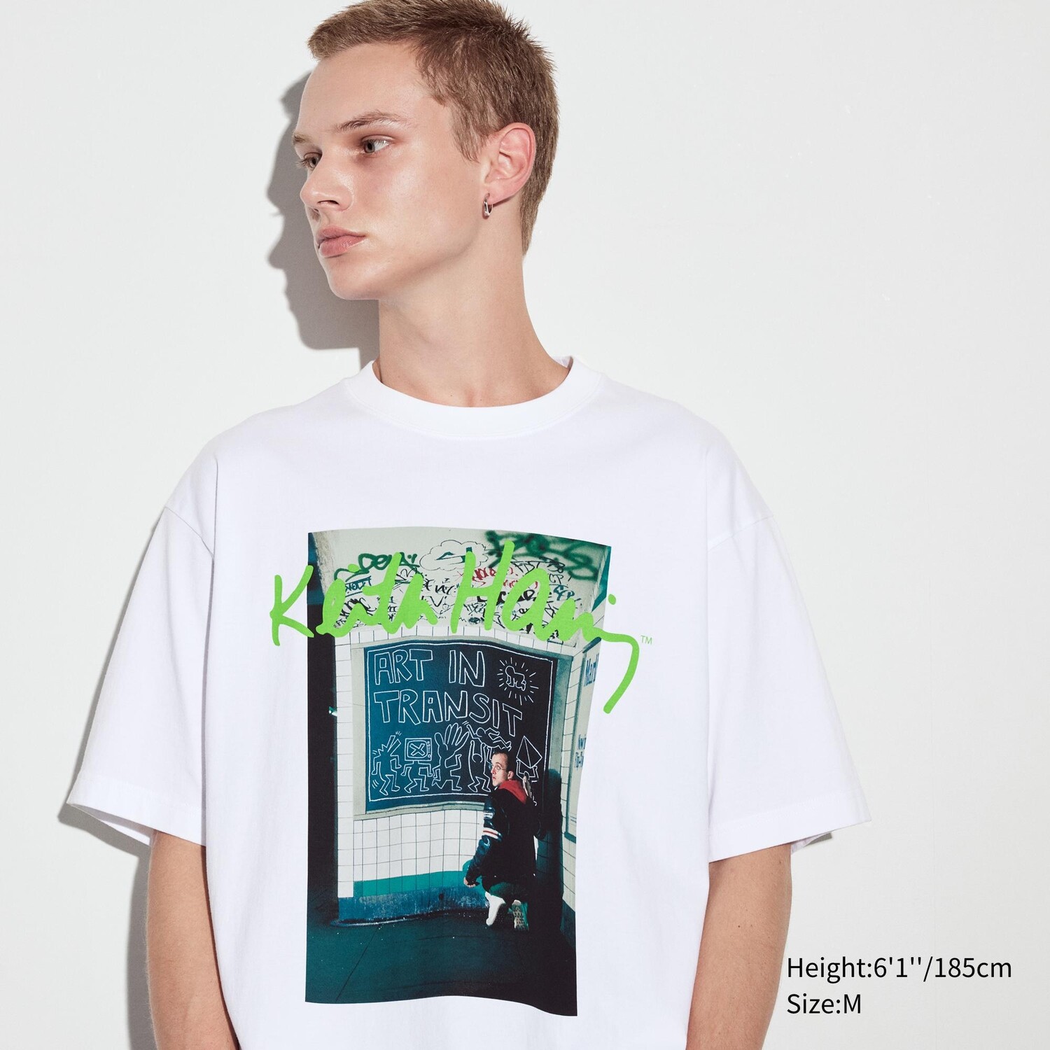 

Футболка Uniqlo Keith Haring с графикой, белый