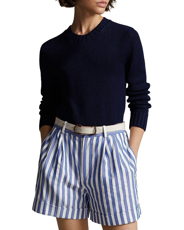

Хлопковый свитер с круглым вырезом Ralph Lauren, Серый