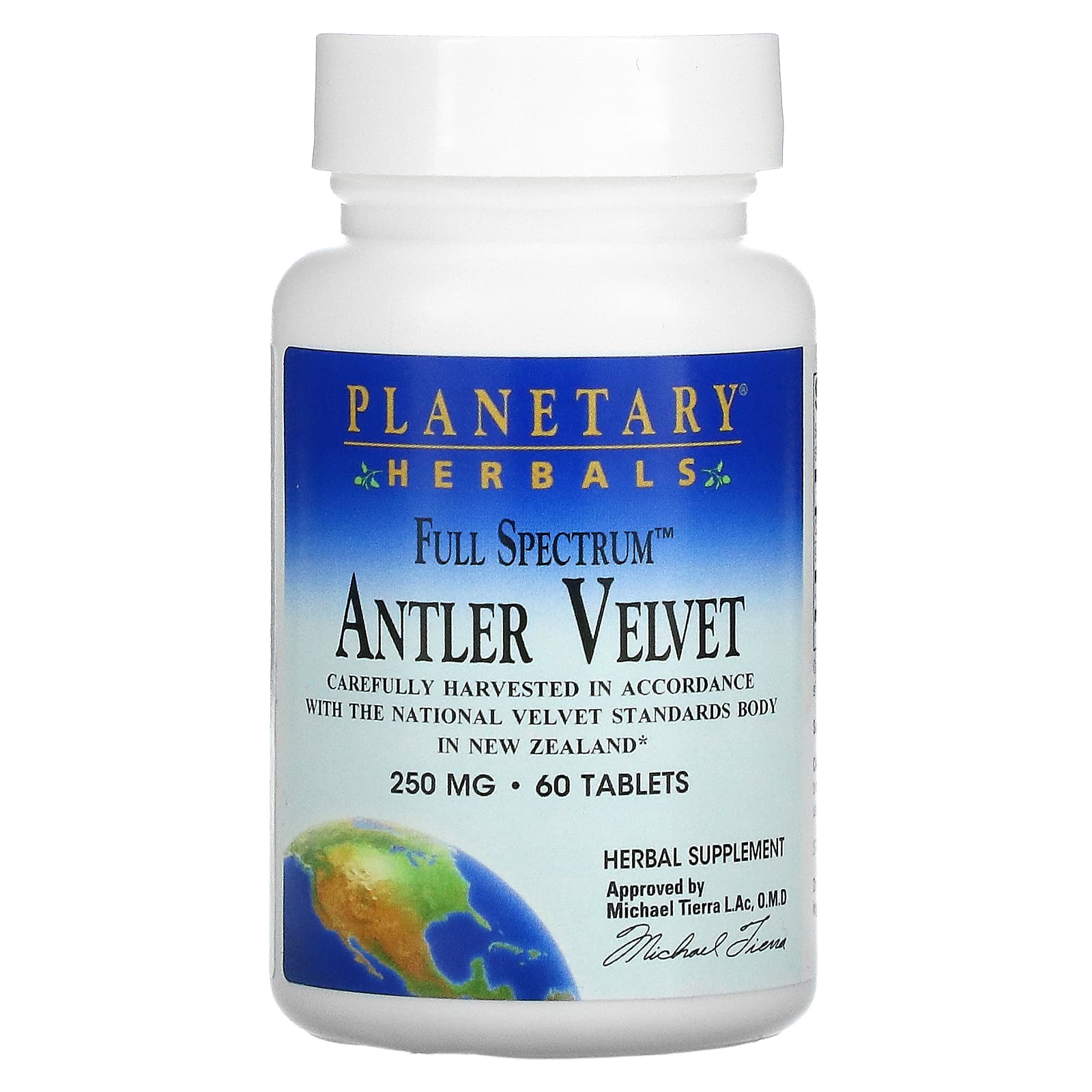 Planetary Herbals Полный спектр отростки оленьего рога 250 мг 60 таблеток planetary herbals трифала в порошке 170 1 г 6 унций