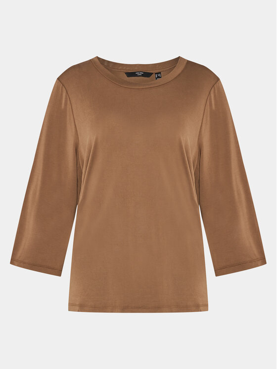 Блуза стандартного кроя Vero Moda Curve, коричневый