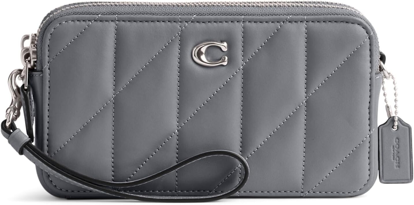 

Сумка Quilted Pillow Leather Kira Crossbody COACH, цвет Grey/Blue