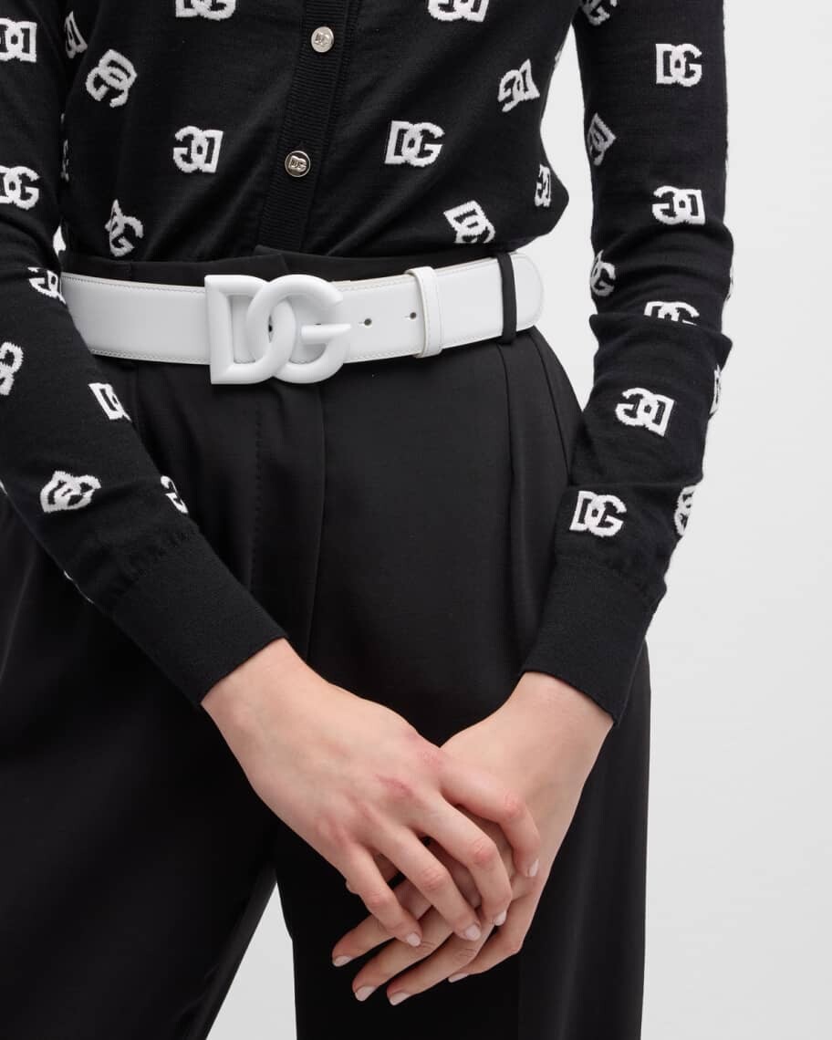 

Кожаный ремень White Out Interlocking DG Dolce&Gabbana