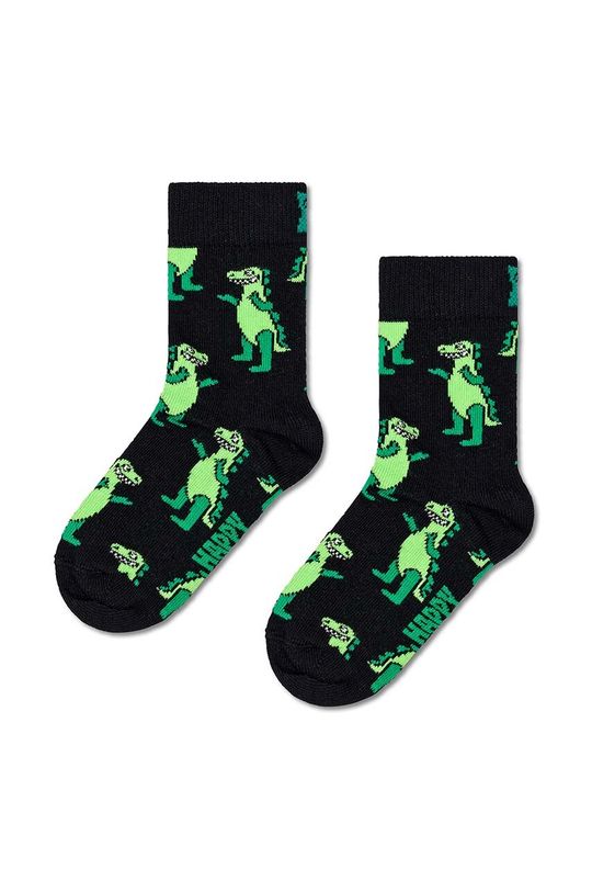 Happy Socks Детские носки с изображением динозавра, черный