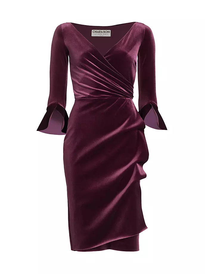 

Бархатное платье с запахом Triana Chiara Boni La Petite Robe, цвет amethyst