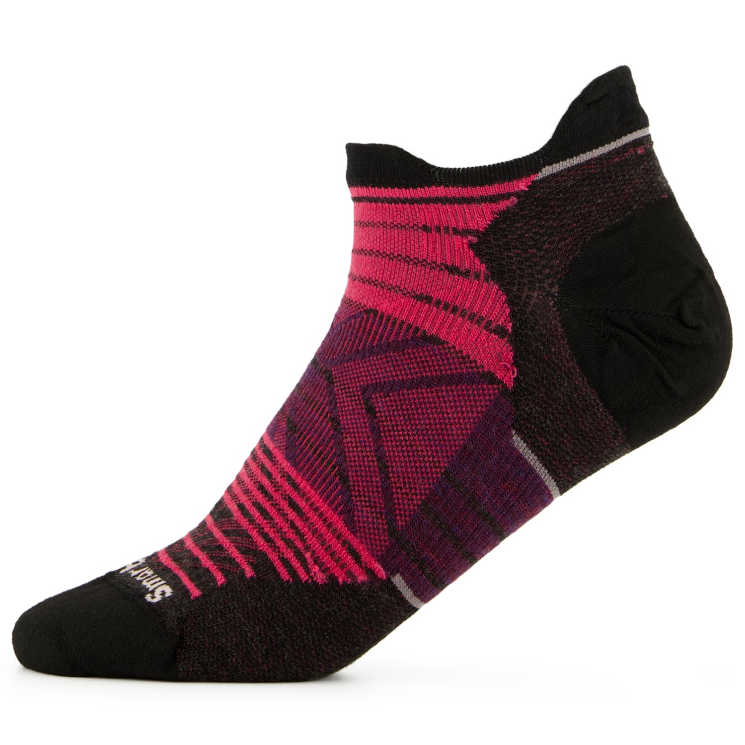 

Носки для бега Smartwool Women's Run Zero Cushion Stripe Low Ankle Socks, цвет Power Pink