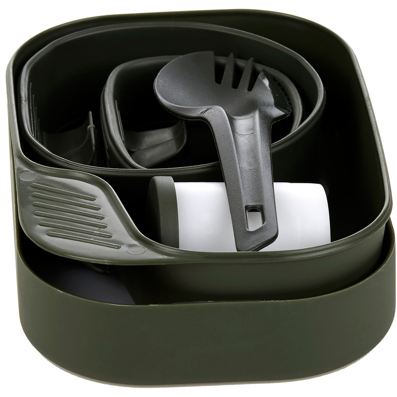 Полная посуда Camp-A-Box Wildo, оливковый пластиковый портативный набор посуды wildo camp a box basic зелёный