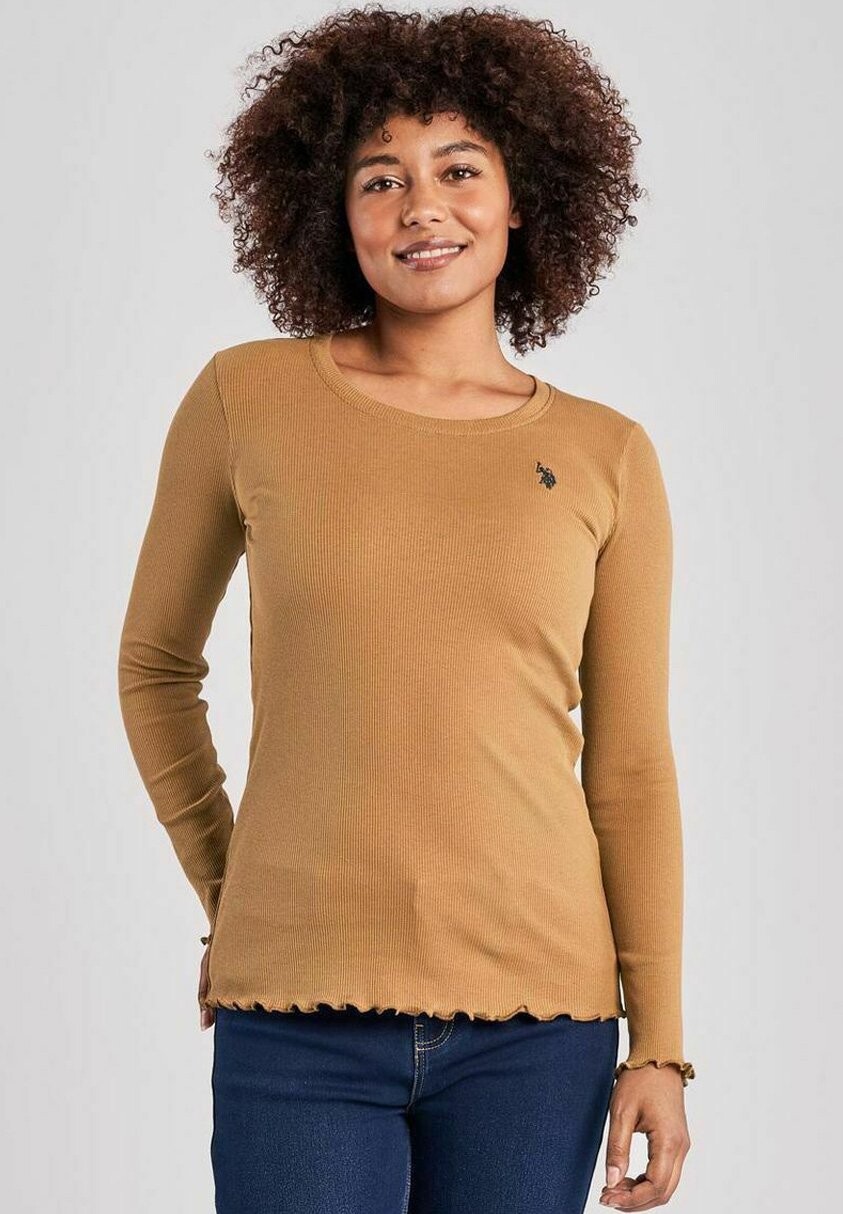 

Топ с длинными рукавами CARLOTTA U.S. Polo Assn., цвет tobacco brown