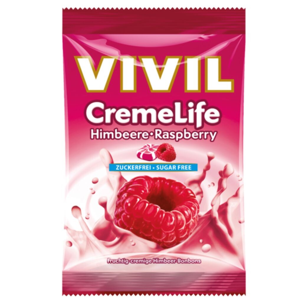

Леденцы Vivil Creme Life малиновые фруктовые без сахара 110г