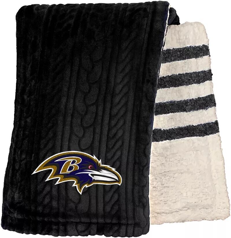 

Плед Pegasus Sports Baltimore Ravens с тиснением в полоску из шерпы Nfl