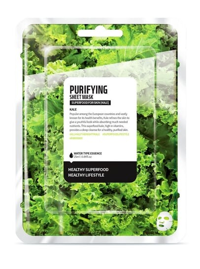 Очищающая маска для лица Kale, 25 мл Superfood For Skin, Purifying Sheet Mask