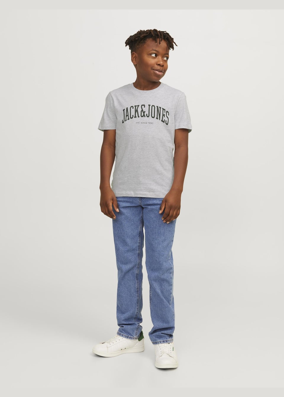 цена Jack and Jones Серая футболка с круглым вырезом для мальчиков (6–16 лет), серебрянный