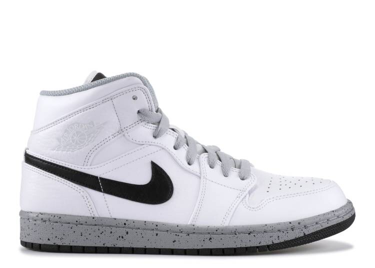 

Кроссовки AIR JORDAN 1 MID 'WHITE CEMENT', белый, Белый;серый