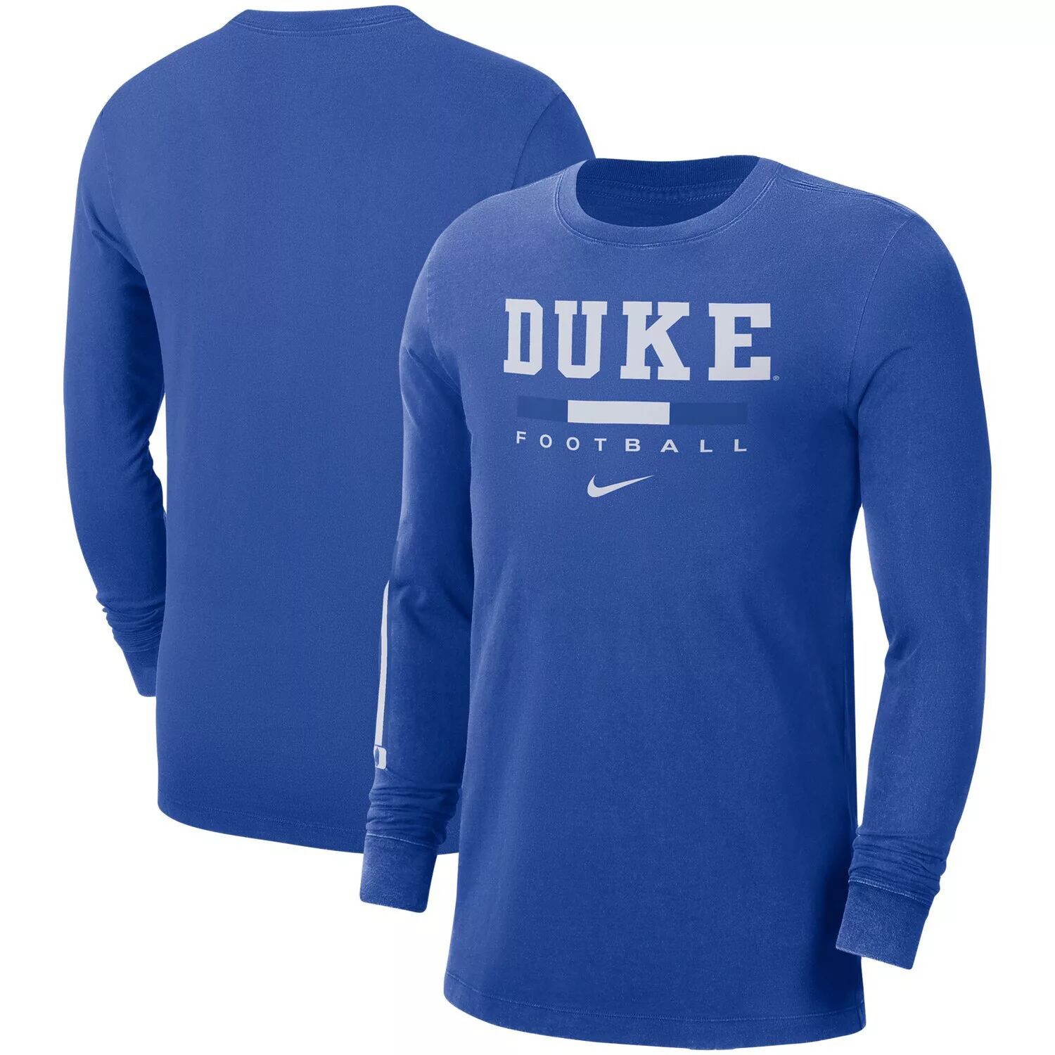 

Мужская футболка с длинным рукавом Nike Royal Duke Blue Devils Word