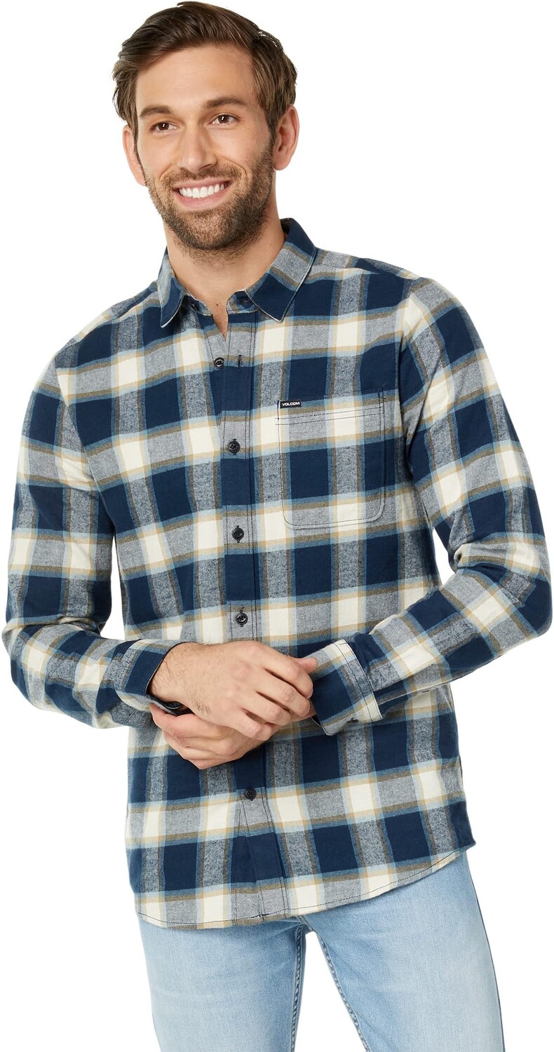 

Рубашка Caden Plaid Long Sleeve Volcom, темно-синий