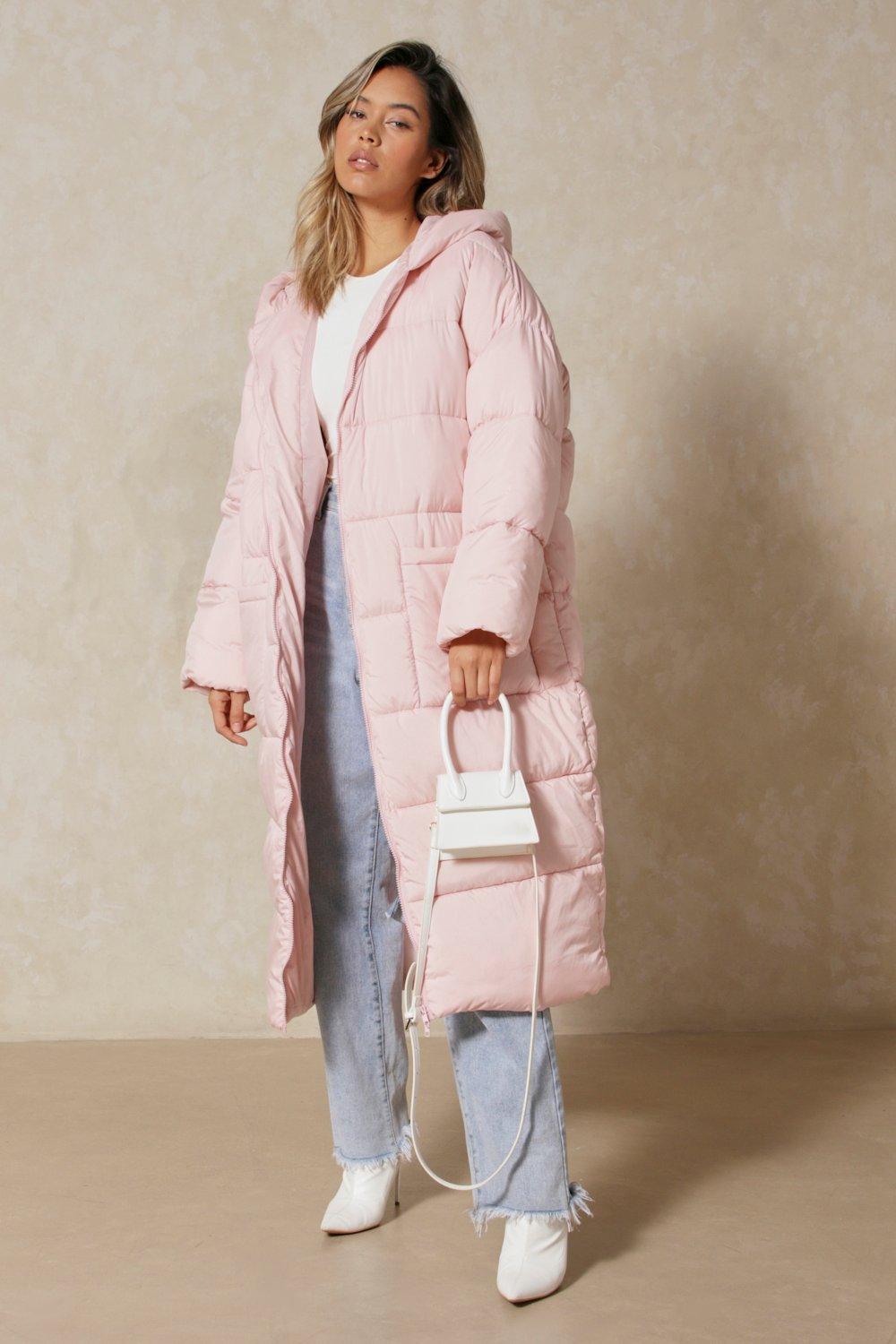 Пуховик оверсайз макси MISSPAP, розовый пальто loft пальто в стиле куртки