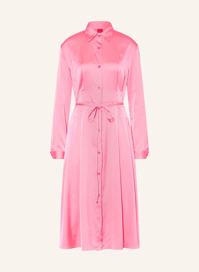 Платье-рубашка kleoma из атласа Hugo, розовый