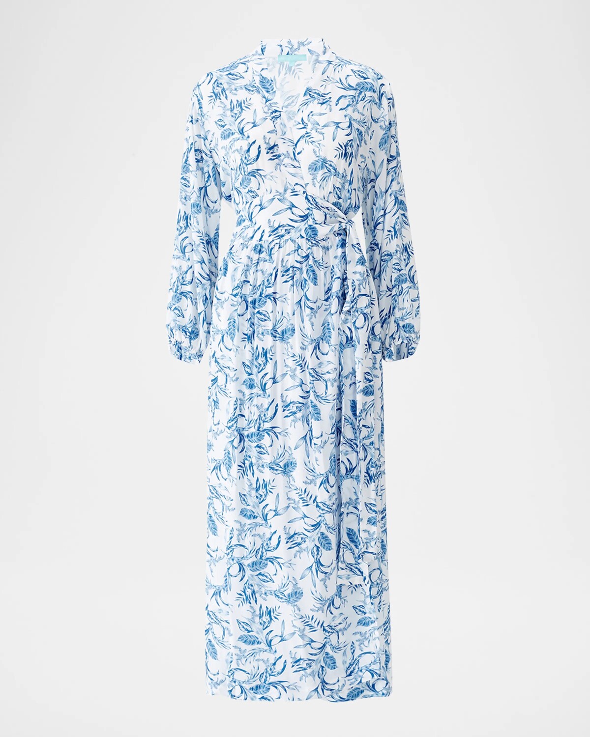 

Платье макси Rachel с запахом Melissa Odabash, цвет Blue Leaf
