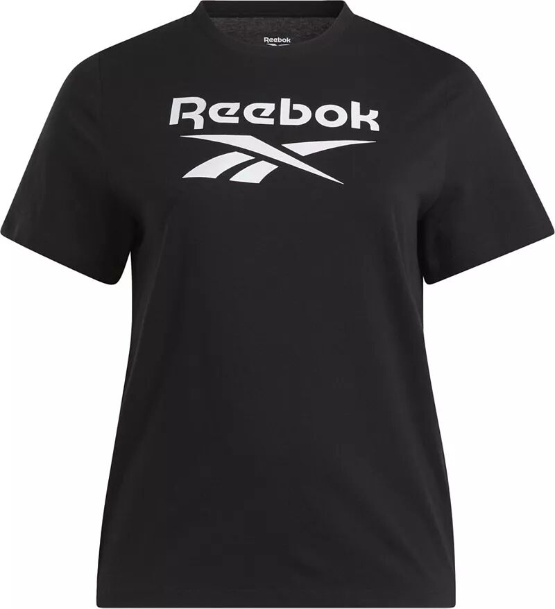 

Женская футболка Reebok с большим логотипом Identity, черный