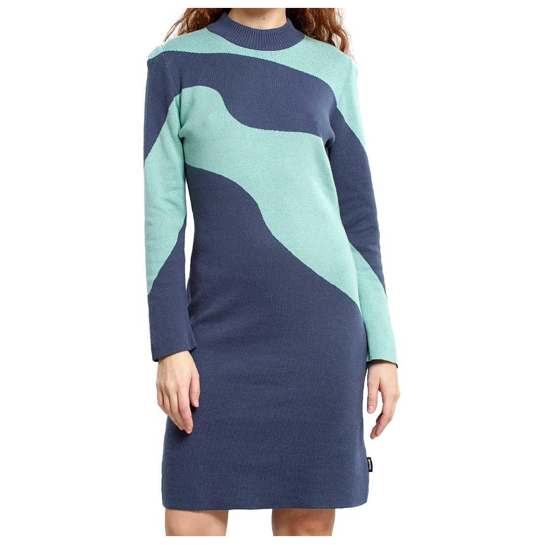Платье Dedicated Women's Dress Lo Flowy Blocks, цвет Ombre Blue/Granite Green