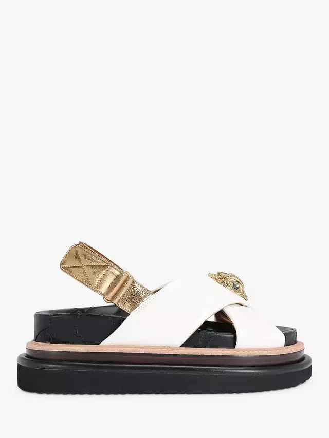 

Сандалии Kurt Geiger London Orson Leather Cross Strap, цвет natural/putty