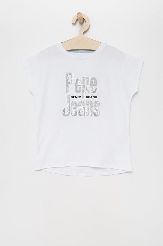 

Хлопковая футболка для детей Pepe Jeans, белый
