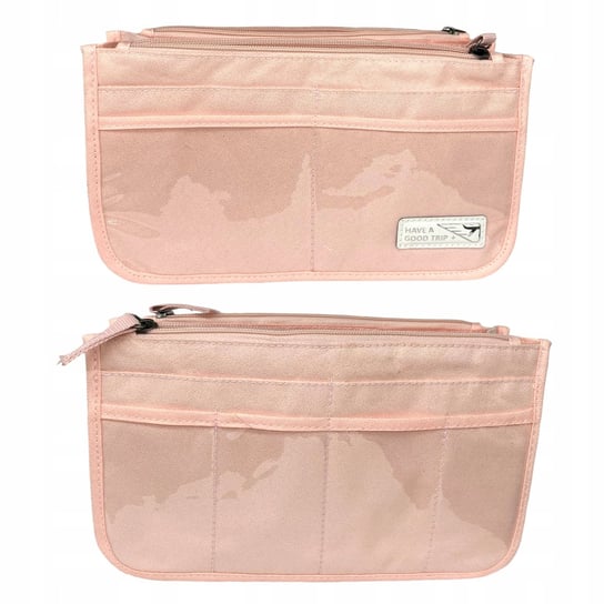 Розовый вместительный органайзер для женской сумочки-косметички с карманами Trip Story цена и фото