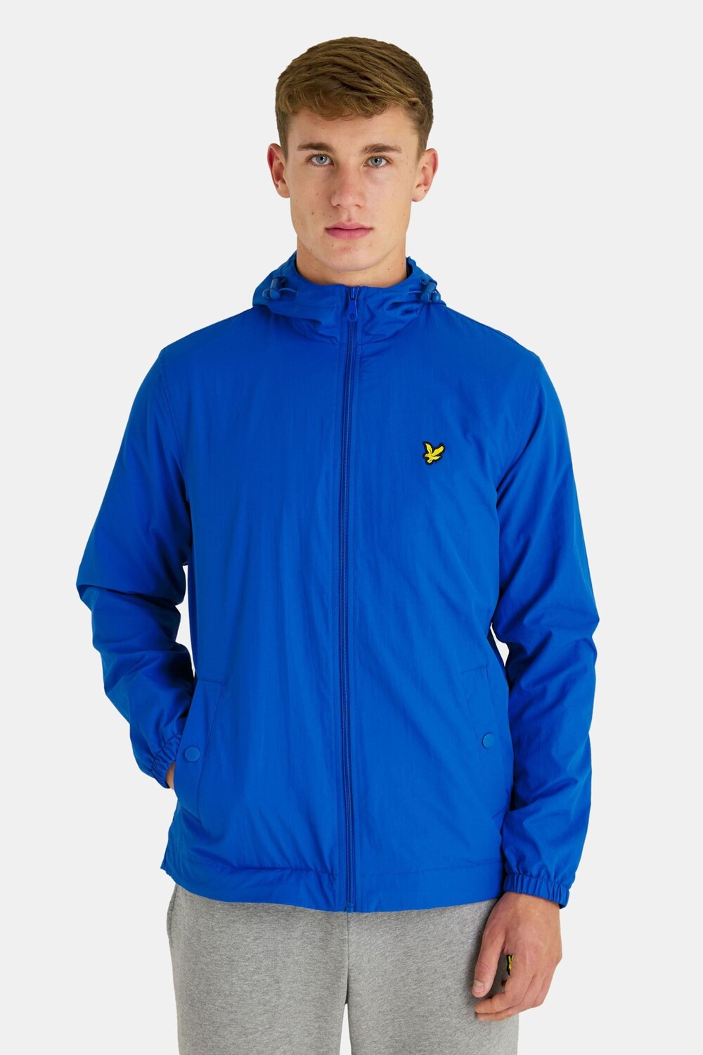 

Синяя куртка с капюшоном на молнии Lyle & Scott, синий