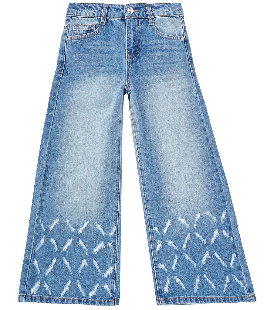 Широкие джинсовые брюки Truce для больших девочек 7–16 лет, синий цена и фото