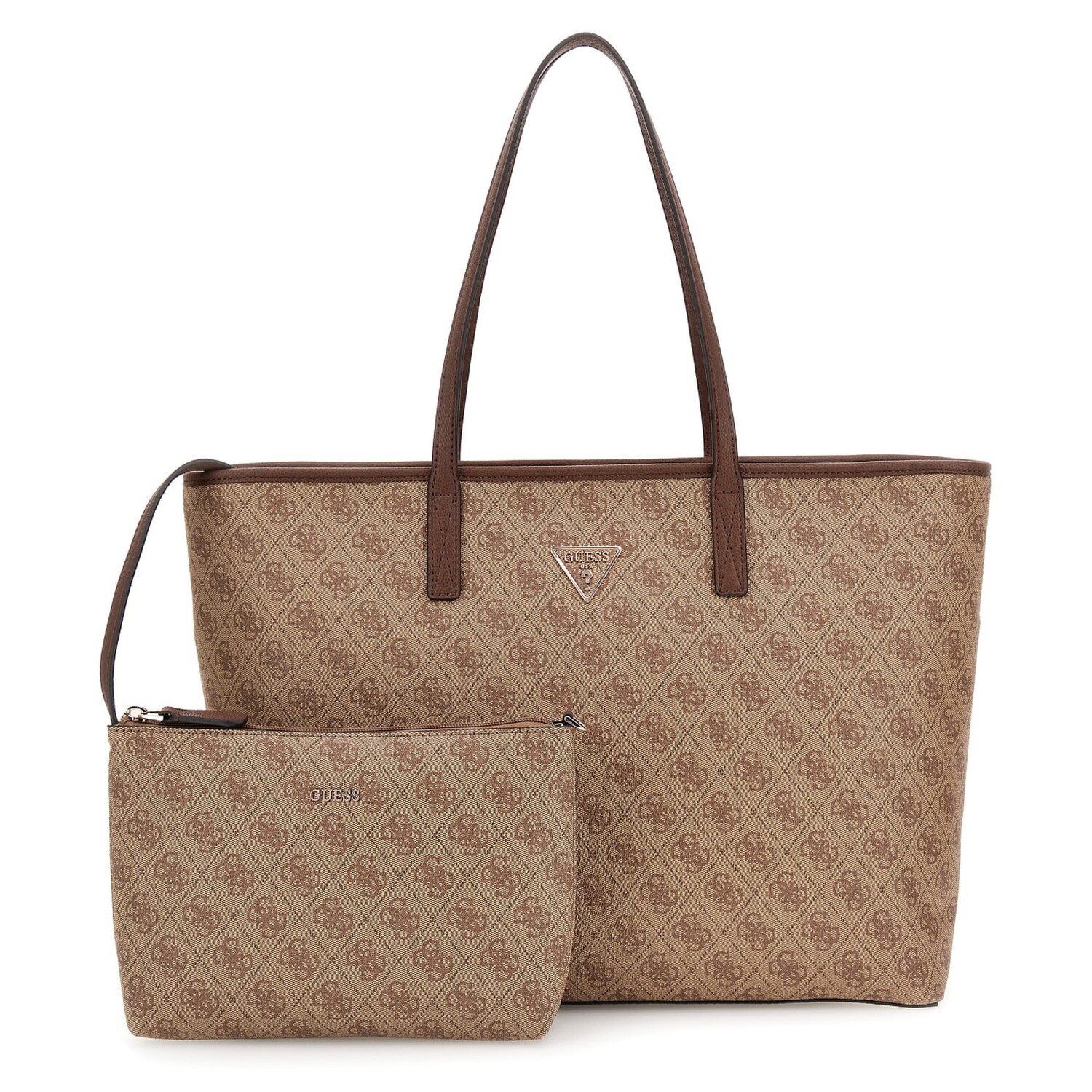 

Сумка шоппер Guess Power Play L mit herausnehmbarer Pouch 40см, цвет latte logo