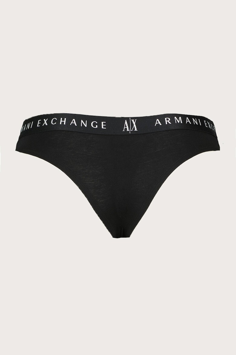 

Бразильское бикини с логотипом Armani Exchange, черный