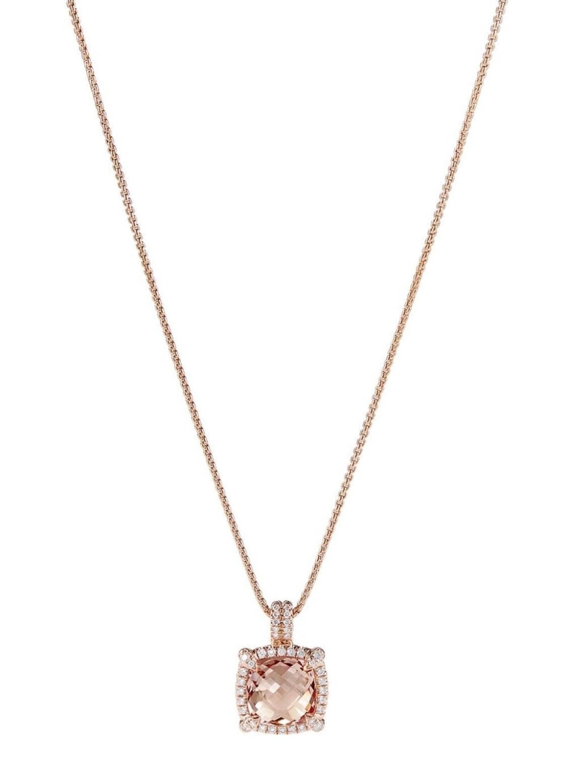 

Колье Chatelaine из розового золота с бриллиантами и морганитом David Yurman, розовый