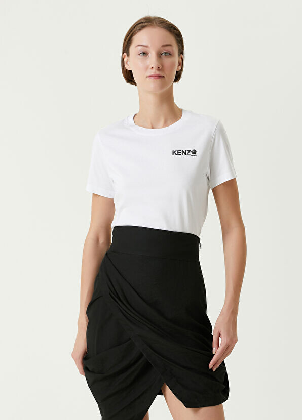 

Футболка с цветочным логотипом Boke Kenzo, белый