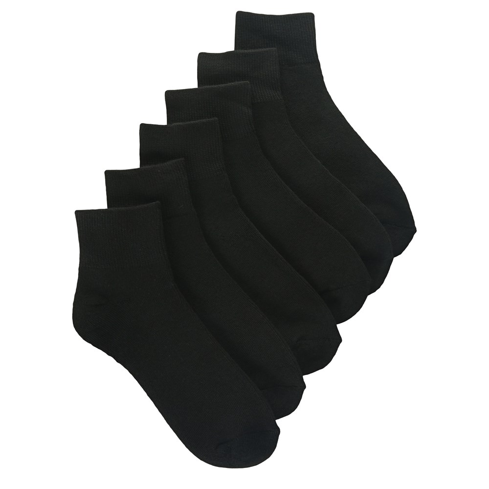 Набор из 6 носков средней производительности до щиколотки Sof Sole, черный