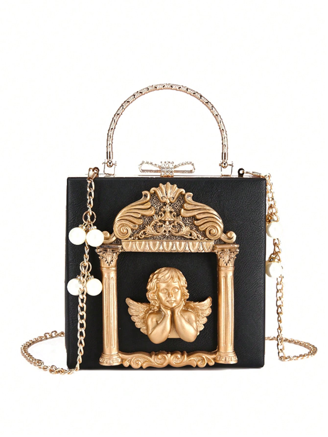 Роскошная женская сумка Angel, черный брендовая дизайнерская женская мини сумка седельная сумка сумка через плечо с бантом женская сумка через плечо популярная модная универ