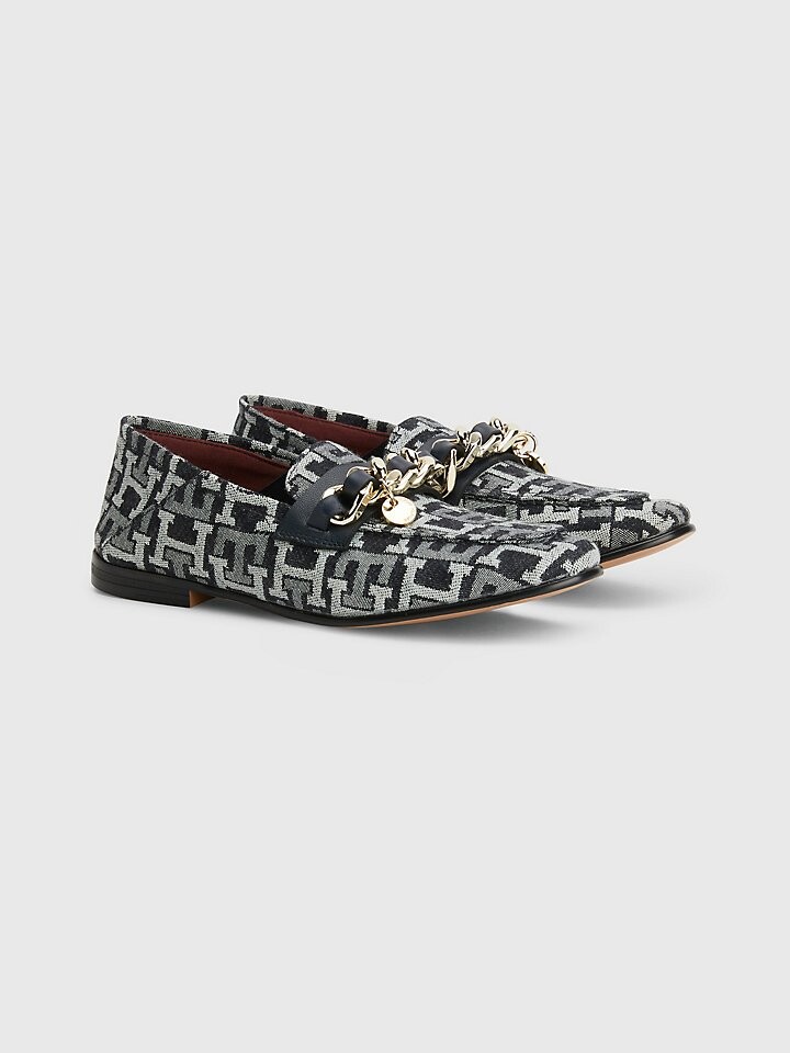 

Джинсовые лоферы с цепочкой и монограммой Tommy Hilfiger