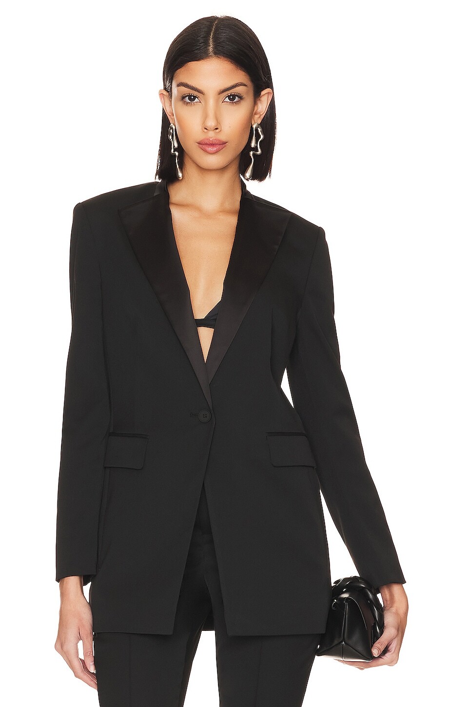 

Блейзер ALLSAINTS Sofia Satin, черный