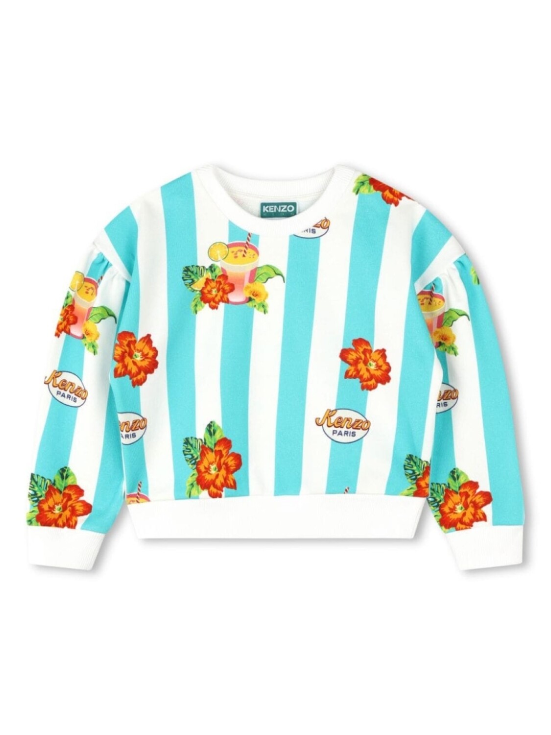 

Kenzo Kids полосатая толстовка, белый