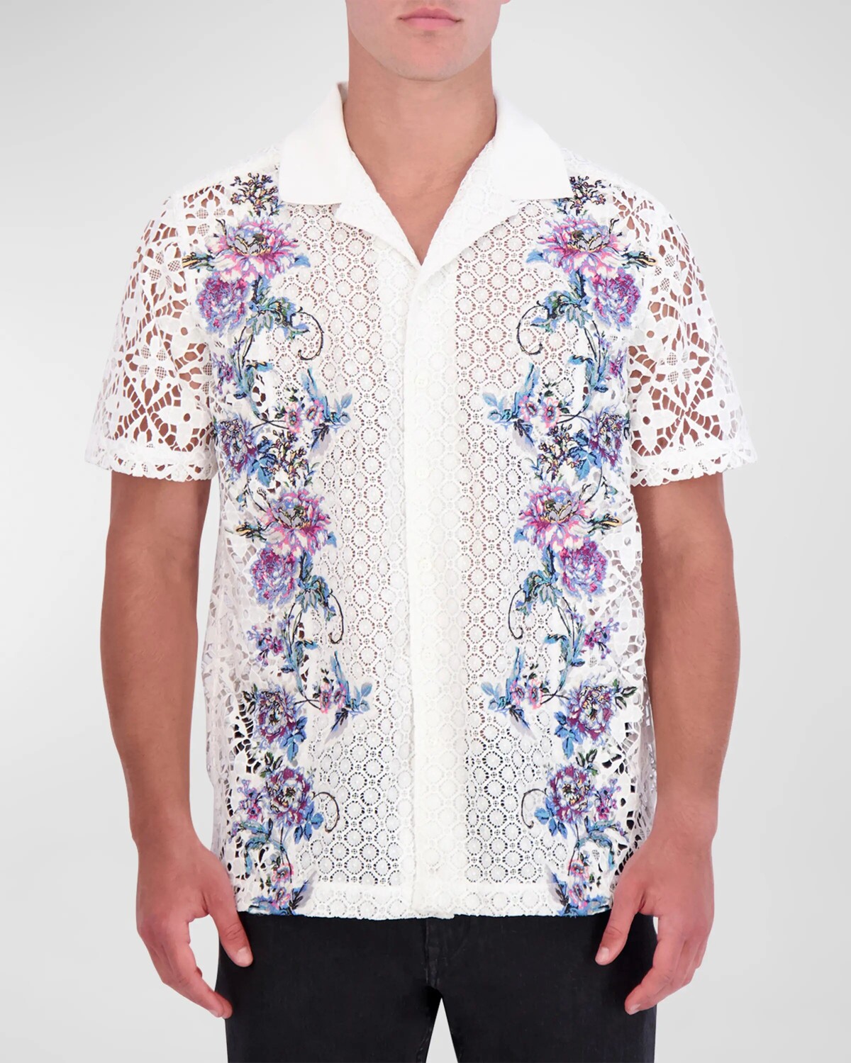 

Мужская тканая рубашка с короткими рукавами Vine Vista Limited Edition Robert Graham, цвет Multi