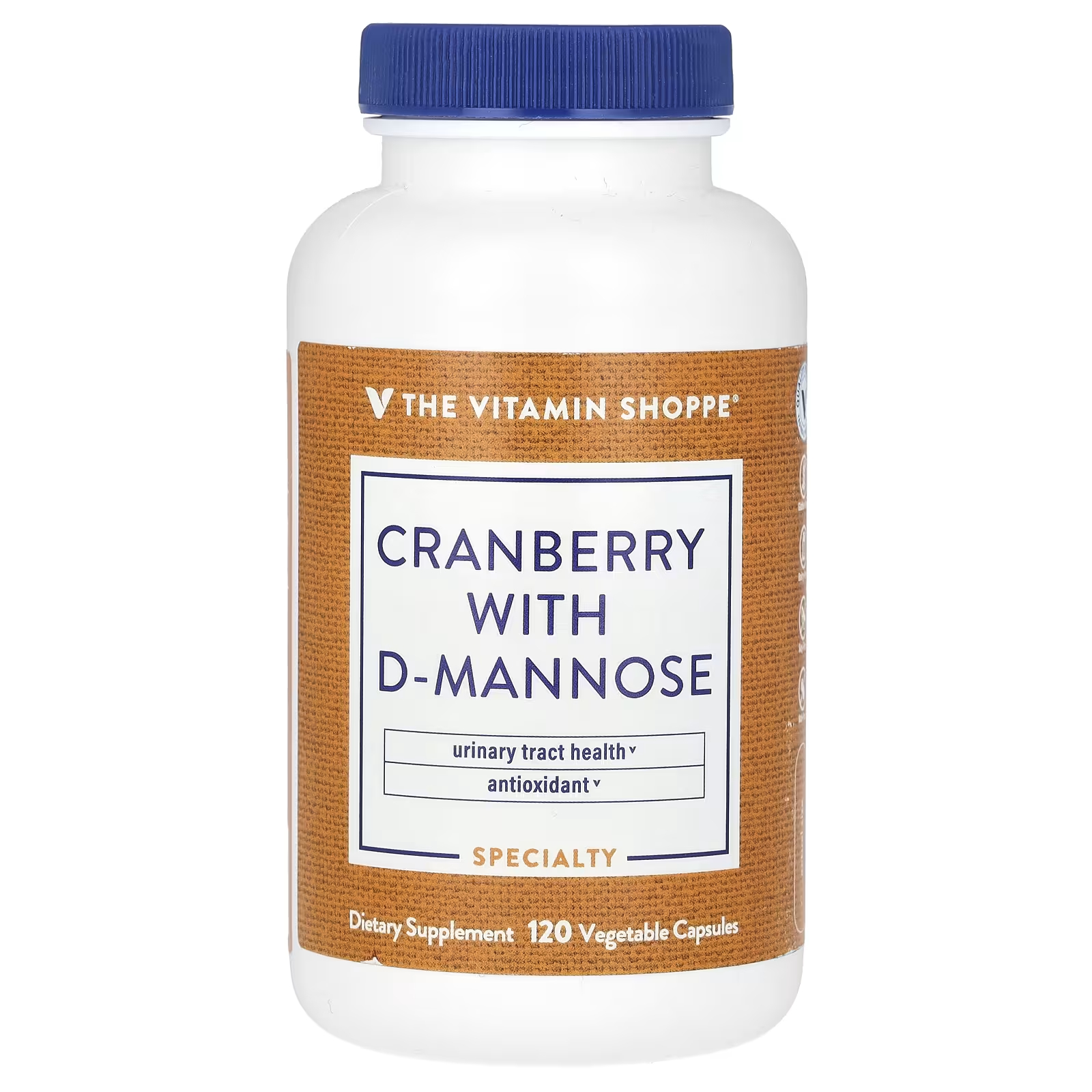 Клюква с D-маннозой The Vitamin Shoppe, 120 растительных капсул