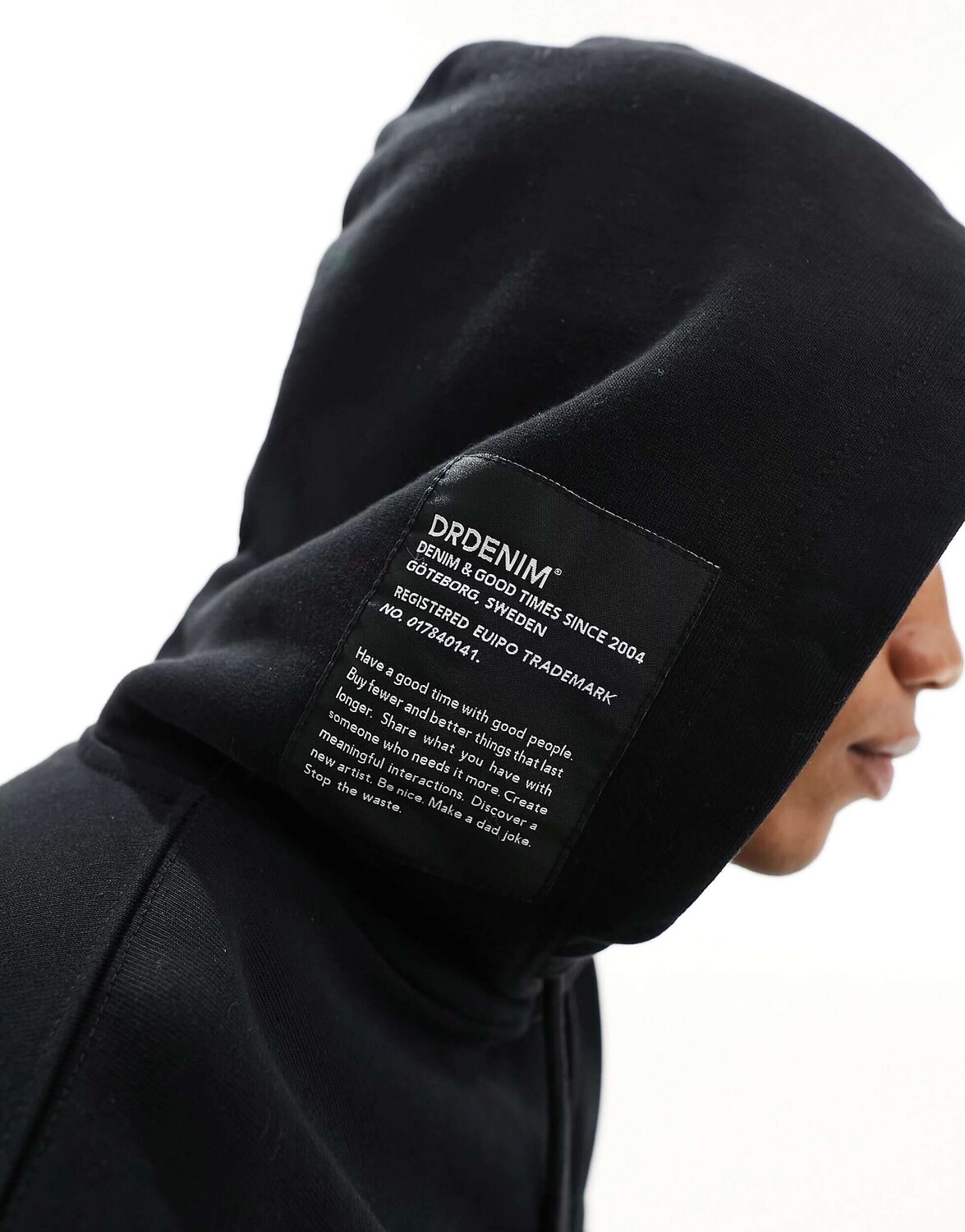 

Черная толстовка с логотипом Dr Denim Damien hood, Черный